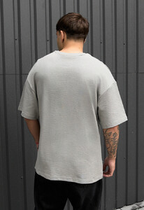 Фото - Базовая оверсайз футболка серого цвета Staff be gray oversize - Men box