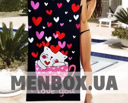 Фото - Пляжний рушник для дівчинки з кошеням - Men box