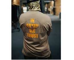 Фото - Мужская оверсайз футболка Staff x ГУР АРТАН We Trust brown oversize - Men box