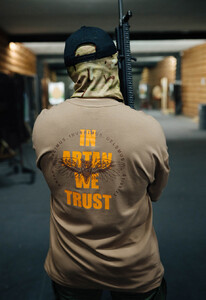 Фото - Мужская оверсайз футболка Staff x ГУР АРТАН We Trust brown oversize - Men box