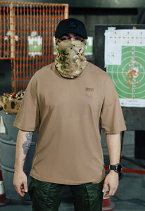 Фото - Мужская оверсайз футболка Staff x ГУР АРТАН We Trust brown oversize - Men box
