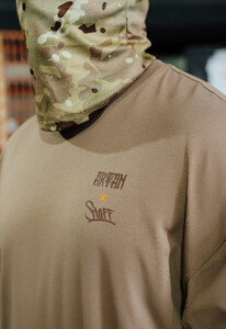Фото - Мужская оверсайз футболка Staff x ГУР АРТАН We Trust brown oversize - Men box