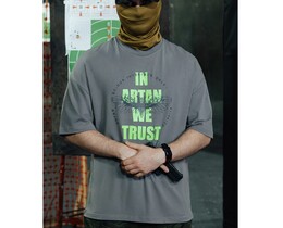 Фото - Патриотическая футболка Staff x ГУР АРТАН We Trust grey oversize - Men box