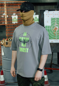 Фото - Патриотическая футболка Staff x ГУР АРТАН We Trust grey oversize - Men box