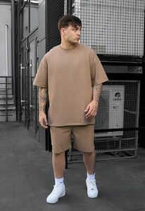 Фото - Летний базовый оверсайз костюм Staff vic brown oversize - Men box