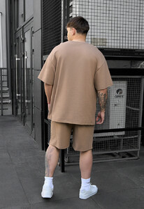 Фото - Летний базовый оверсайз костюм Staff vic brown oversize - Men box