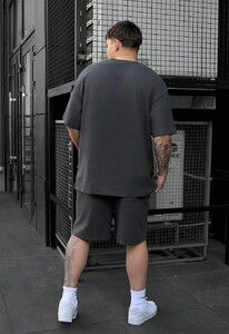 Фото - Темно-серый костюм на лето Staff vic dark gray oversize - Men box