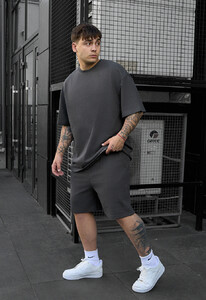 Фото - Темно-серый костюм на лето Staff vic dark gray oversize - Men box