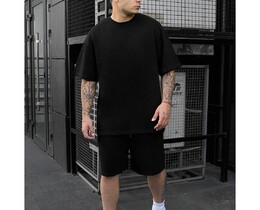 Фото - Универсальный спортивный костюм Staff vic black oversize - Men box