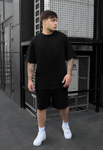 Фото - Универсальный спортивный костюм Staff vic black oversize - Men box