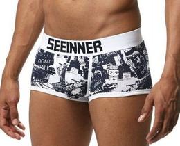 Фото - Чоловічі труси боксерки Seeinner. Колір чорний. Артикул: 04-0442 - Men box