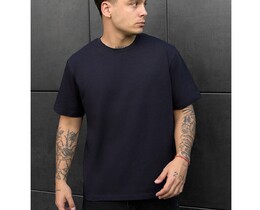 Фото - Однотонная мужская футболка темно-синего цвета Staff navy - Men box