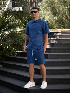 Фото - Однотонный мужской комплект Intruder Breeze синего цвета - Men box