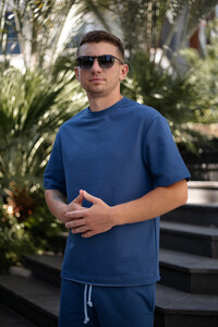 Фото - Однотонный мужской комплект Intruder Breeze синего цвета - Men box