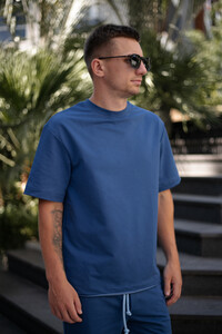 Фото - Однотонный мужской комплект Intruder Breeze синего цвета - Men box