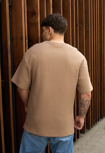 Фото - Однотонна чоловіча футболка Staff be brown oversize - Men box