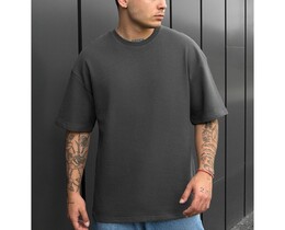 Фото - Темно-серая оверсайз футболка Staff be dark gray oversize - Men box