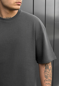 Фото - Темно-серая оверсайз футболка Staff be dark gray oversize - Men box