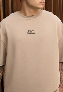 Фото - Мужской летний оверсайз костюм Staff no beige oversize - Men box