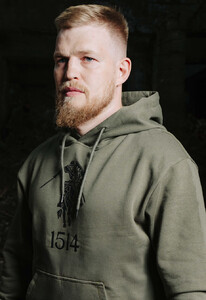 Фото - Патриотическое мужское худи Staff x 1514 Support khaki - Men box