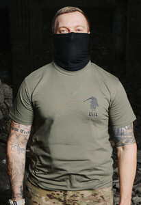 Фото - Патриотическая футболка для мужчин Staff x 1514 Support khaki - Men box