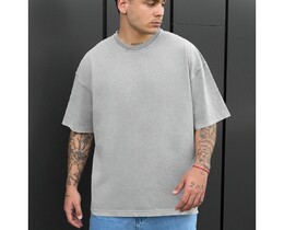 Фото - Світло-сіра оверсайз футболка Staff va2 light gray oversize - Men box