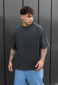 Фото - Базовая оверсайз футболка Staff va2 dark gray oversize - Men box