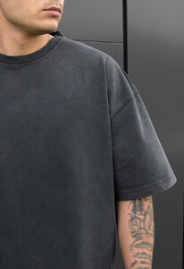 Фото - Базовая оверсайз футболка Staff va2 dark gray oversize - Men box