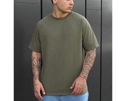 Фото - Повсякденна футболка у кольорі хакі Staff reglan khaki - Men box
