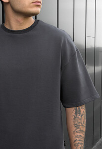 Фото - Темно-серая оверсайз футболка Staff dark gray oversize premium - Men box