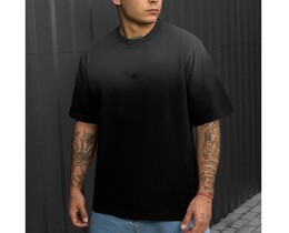 Фото - Чоловіча оверсайз футболка з бавовни Staff va1 black oversize - Men box