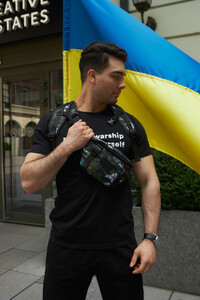 Фото - Сумка-бананка Fazan V2 Intruder з абстрактним малюнком - Men box