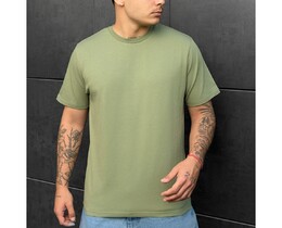 Фото - Однотонна бавовняна футболка Staff green - Men box