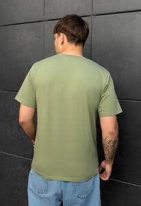 Фото - Однотонна бавовняна футболка Staff green - Men box