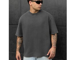 Фото - Чоловіча оверсайз футболка Staff va2 dark gray oversize - Men box