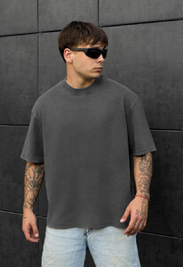 Фото - Мужская оверсайз футболка Staff va2 dark gray oversize - Men box