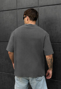 Фото - Мужская оверсайз футболка Staff va2 dark gray oversize - Men box