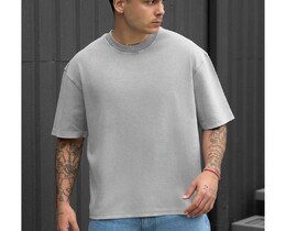 Фото - Серая оверсайз футболка Staff va2 gray oversize - Men box