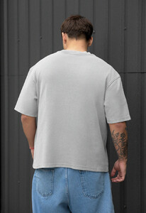 Фото - Сіра оверсайз футболка Staff va2 gray oversize - Men box