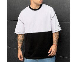 Фото - Черно-белая мужская футболка Staff bli black & white oversize - Men box