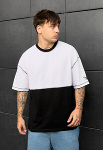 Фото - Черно-белая мужская футболка Staff bli black & white oversize - Men box