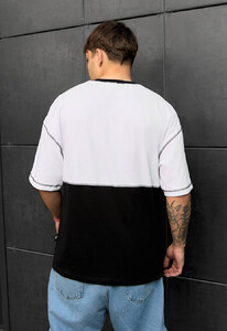 Фото - Черно-белая мужская футболка Staff bli black & white oversize - Men box