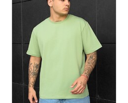 Фото - Однотонна футболка зеленого кольору Staff light green - Men box