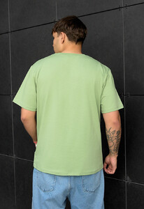 Фото - Однотонна футболка зеленого кольору Staff light green - Men box