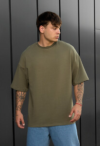 Фото - Мужская оверсайз футболка Staff khaki oversize premium - Men box