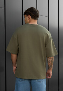 Фото - Мужская оверсайз футболка Staff khaki oversize premium - Men box