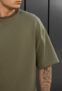 Фото - Мужская оверсайз футболка Staff khaki oversize premium - Men box