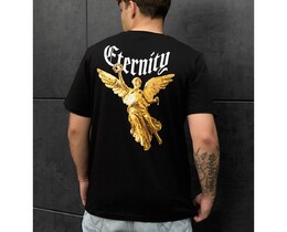 Фото - Черная футболка с ярким принтом на спине Staff eternity - Men box