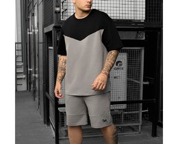 Фото - Повседневный оверсайз костюм Staff ko black & gray2 oversize - Men box