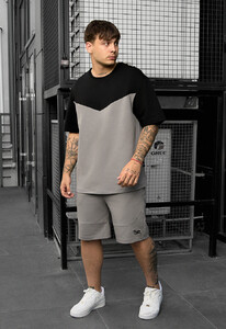 Фото - Повседневный оверсайз костюм Staff ko black & gray2 oversize - Men box